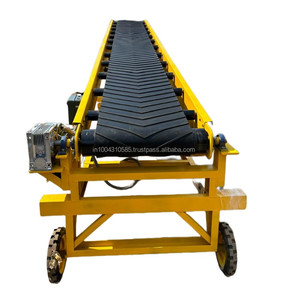 Camión contenedor portátil ajustable, transportador de tornillo flexible de acero inoxidable, correa de goma, núcleo de fabricación, carga de planta - Product Image 1