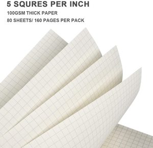 Cuadernos de papel de cuadrícula cuadrada gruesa con gráfico en espiral cuádruple B5 para la vida diaria escolar - Product Image 2