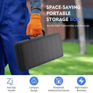 Bộ hệ thống <span class=keywords><strong>DMX</strong></span> không dây 6 trong 1: Bộ phát 1X & Bộ thu 6x với màn hình kỹ thuật số & hộp đựng, tầm xa cho chiếu sáng sân khấu - Product Image 5