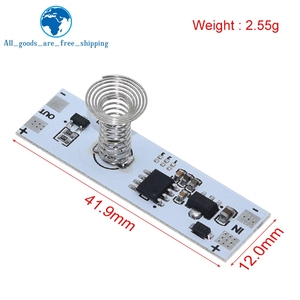 DC 12V <strong>Capacitive</strong> <strong>Touch</strong> <strong>Sensor</strong> Switch Coil Spring Switch <strong>LED</strong> Dimmer Control Switch 9-24V 30W 3A for S Light Stripmart Home <strong>LED</strong> - Product Image 2