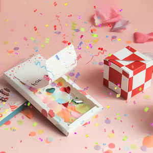 Fabrika özelleştirilmiş DIY patlayan kutu fotoğraf albümü kart POP up küpleri sürpriz konfeti hediye kutusu ile UV kaplama ve kabartma - Product Image 4