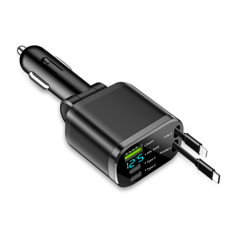 7-Negro-CAPD209-3 Plegable M4 XPIN+Línea de Estiramiento Tipo-C PD30W