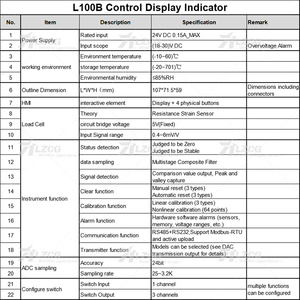 Indicador de pesaje de celda de carga, instrumento de medición de fuerza, transmisor Digital RS485/RS232 analógico de 4 ~ 20mA/0 ~ 5V Modbus RTU- - Product Image 4