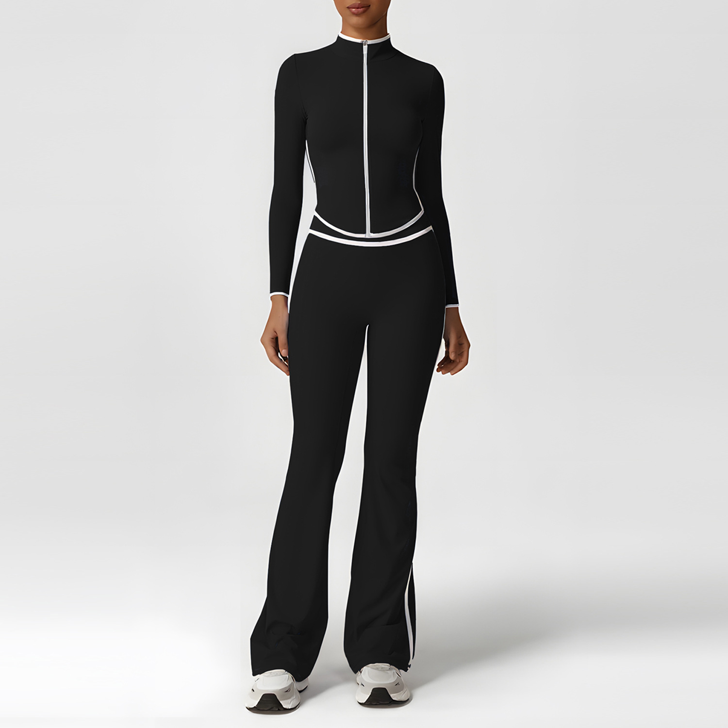 Noir (veste + pantalon évasé)