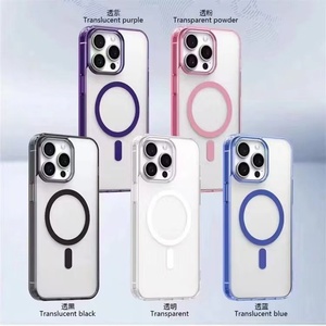 25067 şeffaf akrilik manyetik telefon kılıfı buzlu koruyucu kapak Apple 13 14 15 16PROMA fabrika kaynağı için uygun - Product Image 3