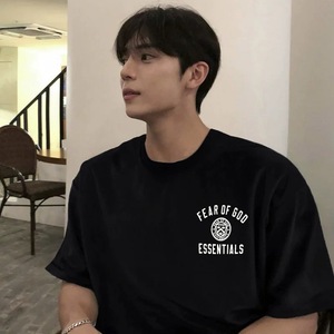 Casal de manga curta dos homens estilo hip-hop t-shirts básico moda verão Design personalizado extragrande ajuste feito de algodão puro