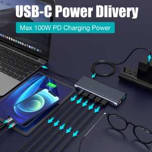 12-<strong>in</strong>-1 TYPE C Docking Station,VGA,4K Monitors,USB C,USB <strong>A</strong>,RJ45,3.5MM,SD/TF, for Mac Book,Other Type C Laptops - Product Image 4