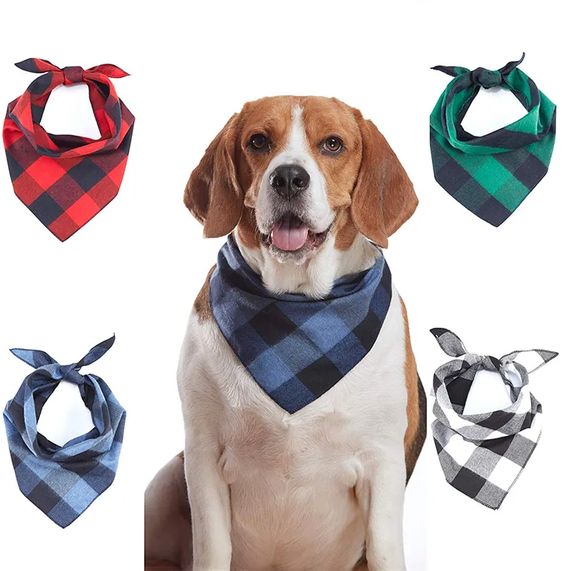 Moda özel baskı yüceltilmiş yumuşak % 100% pamuk üçgen eşarp evcil köpek Bandana