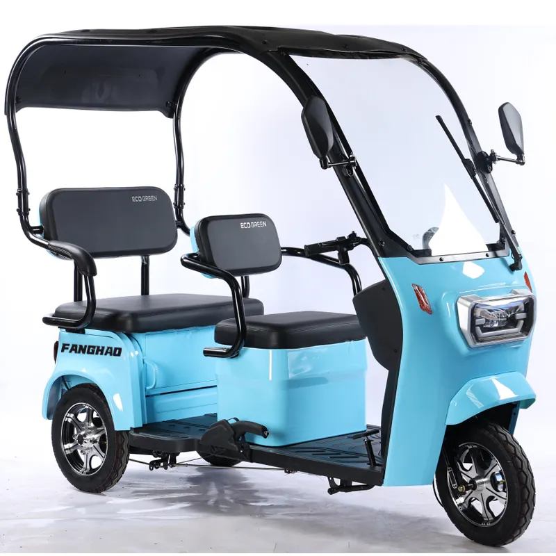 New Three-Wheel Mobility Electric Tricycle Enclosed Electric Trike with Weatherproof Cabin for The Elderly