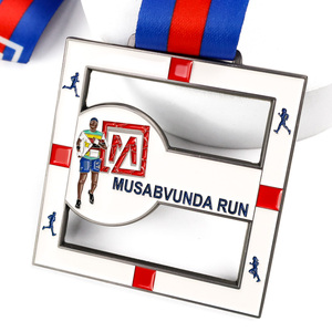 เหรียญรางวัลกีฬาวิ่งมาราธอน ทำจากโลหะผสมสังกะสี คุณภาพสูง ทาสีตามสั่ง สำหรับเป็นของที่ระลึก - Product Image 3