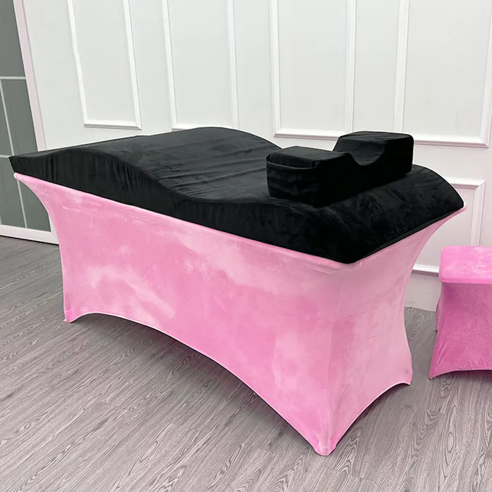 Toptan güzellik salonu kavisli uzatma kirpik yatak Topper kadife masaj masa kirpik yatak yatak güzellik salonu için
