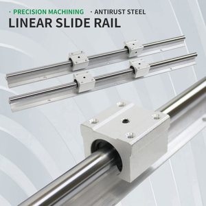 Carril de guía lineal SBR10 y 4x, bloque de rodamiento de carro cuadrado, kit de riel de guía lineal de aleación de aluminio CNC, máquina automática, 2 uds. - Product Image 2