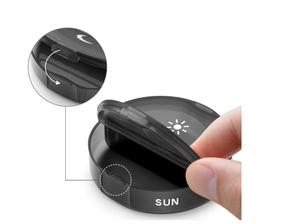 Pill Box <strong>2</strong> <strong>Times</strong> a Day Weekly Pill Organizer AM PM with <strong>7</strong> Daily Pocket Case Black Storage Box Easy Open Plastic Capsule Pill Box - Product Image 2