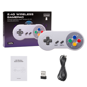Wireless SNES Controller <strong>Gamepad</strong> + 2.4GHz USB Receiver Compatible with PC MAC <strong>Raspberry</strong> <strong>Pi</strong> Linux Windows 7 8 10 11 - Product Image 1