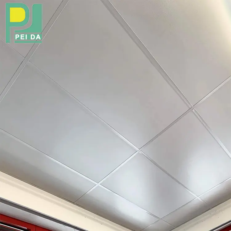 Cartongesso in vinile Pvc rivestito di gesso mattonelle per soffitto 8Mm decorazione per la casa materiali