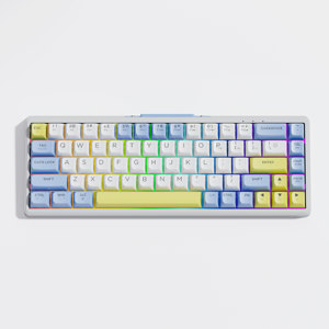 Teclado mecánico intercambiable de 68 teclas, interruptores personalizables, teclado RGB para juegos para PC inalámbrico con diseño compacto - Product Image 1