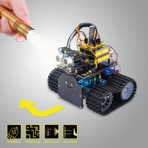 新しいDIYミニタンクロボットキットBluetooths 4.0 STEMコーディング車W/Arduino用学校プログラム可能プロジェクトの障害物回避 - Product Image 2