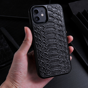 Fabbrica Custom made di lusso in Pitone di caso per il iPhone 12 pro pelle di serpente in rilievo del cuoio genuino della copertura del telefono per il iphone 11 max - Product Image 5