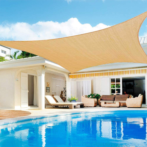 Cortile permeabile 100% in tessuto ombreggiante triangolo/parasole vela quadrata 6x6m tettoia rettangolare - Product Image 4