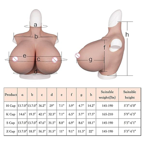 Z Cup Silikon Brustplatte Riesige Brüste Gefälschte Brüste für Cross dresser Transgender Cosplay Drag Queen - Product Image 6