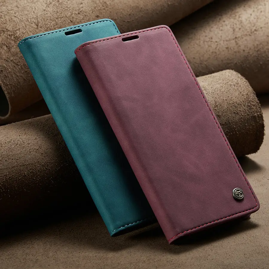 CaseMe Wallet Bag for Samsung Galaxy S23 Case Slim Retro Leather Cover for Samsung A02s A12 A32 A42 A52 5G S23 FE Leather Case