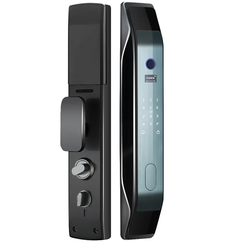Goking Tuya App Remoto de Carregamento USB Campainha de Porta Digital Automática Fechadura Biométrica com Câmera Cartão de Memória Wifi