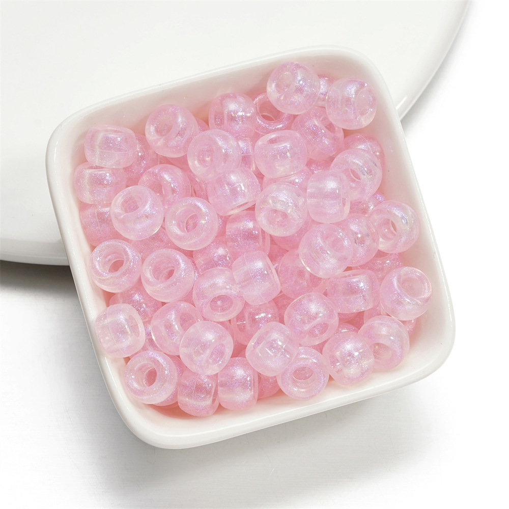 Perles acryliques en forme de baril de sirène - Rose clair