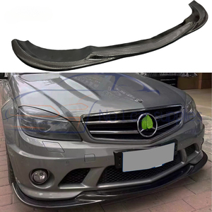 W204 C级碳纤维v型前唇保险杠，适用于奔驰W C