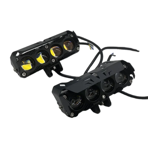 オートバイおよび電気自動車用小型12V防水LEDスポットライト4つの目レンズおよび4つのLEDが付いている新しいキャノン2色ランプ - Product Image 4