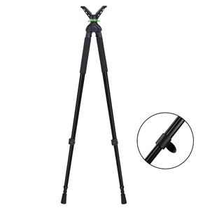 Đen 2 chân săn bắn Gậy nhôm nhẹ săn bắn chân máy đứng V ách Chân Máy Chụp phần còn lại - Product Image 3