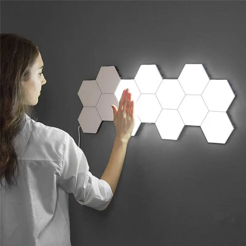 壁ランプ屋内LEDハニカム誘導ランプLED量子六角形タッチセンサー工場卸売