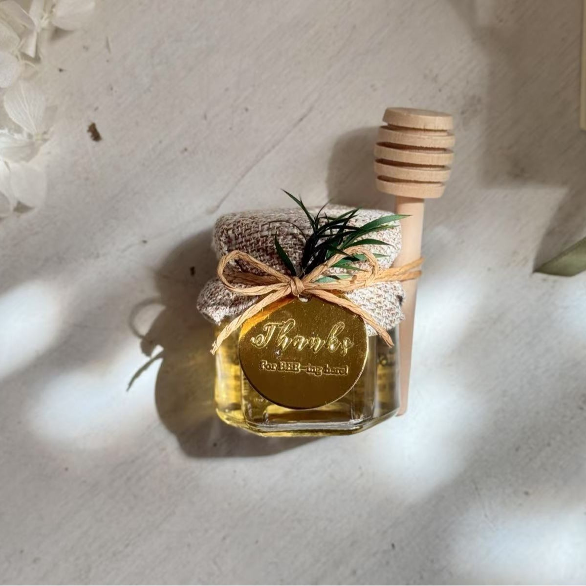 Étiquette suspendue dorée Fleur Éternelle 50g