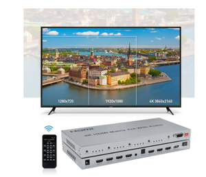 Neue 4x4 HDMI Matrix mit Toslink & Stereo Audio Out 4K HDMI Matrix Selector 4 in 4 out HDMI Switch Splitter mit EDID Extractor RS232