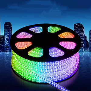 AC 220V 5050 SMD <span class=keywords><strong>LED</strong></span> Strip Tuya WiFi APP Control flessibile <span class=keywords><strong>RGB</strong></span> Tiras <span class=keywords><strong>LED</strong></span> cambia colore IP65 impermeabile per Sauna - Product Image 1