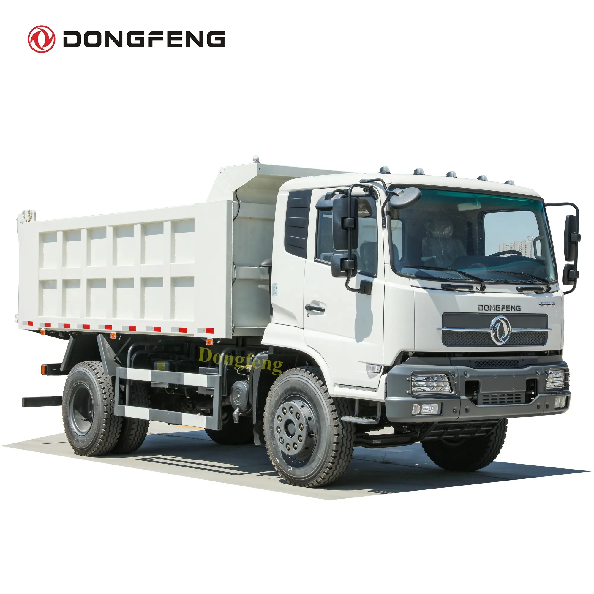 Dongfeng truk jungkit penggerak tangan kanan, truk sampah 6 roda 4x2 25 ton