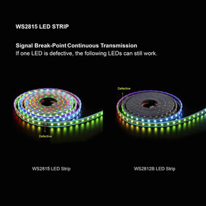 Ws2815 led şerit 12v dijital bireysel adresli çift veri sinyalleri smd 5050 DC12V 60 LEDs 144 piksel LED şerit işık ws2815 - Product Image 4