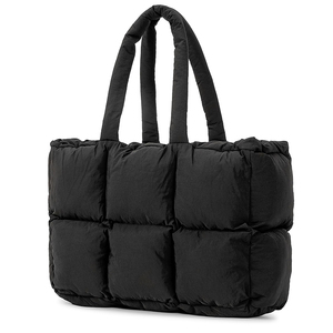 <strong>Wholesale</strong> Factory Custom Logo Large Quilted Puffy <strong>Handbag</strong> Lightweight Puffy Travel Fluffy Puffer Tote Bag For Women - Product Image 1