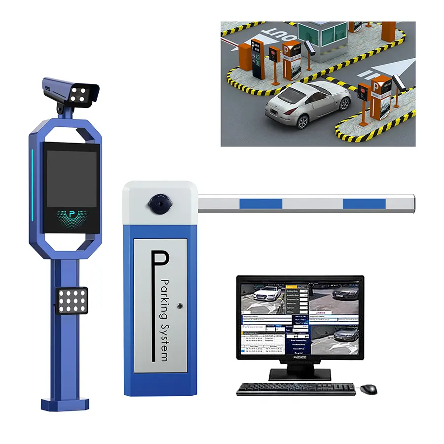 Sistema de estacionamento inteligente karsun, sistema de estacionamento com reconhecimento de placa de licença lpr, pagamento automático