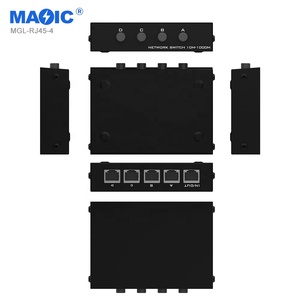 New Bi Directional Adaptive Network <strong>KVM</strong> <strong>Switch</strong> 10m-1000Mbps <strong>4</strong> <strong>Input</strong> <strong>1</strong> <strong>Output</strong> RJ45 Splitter <strong>Switch</strong>