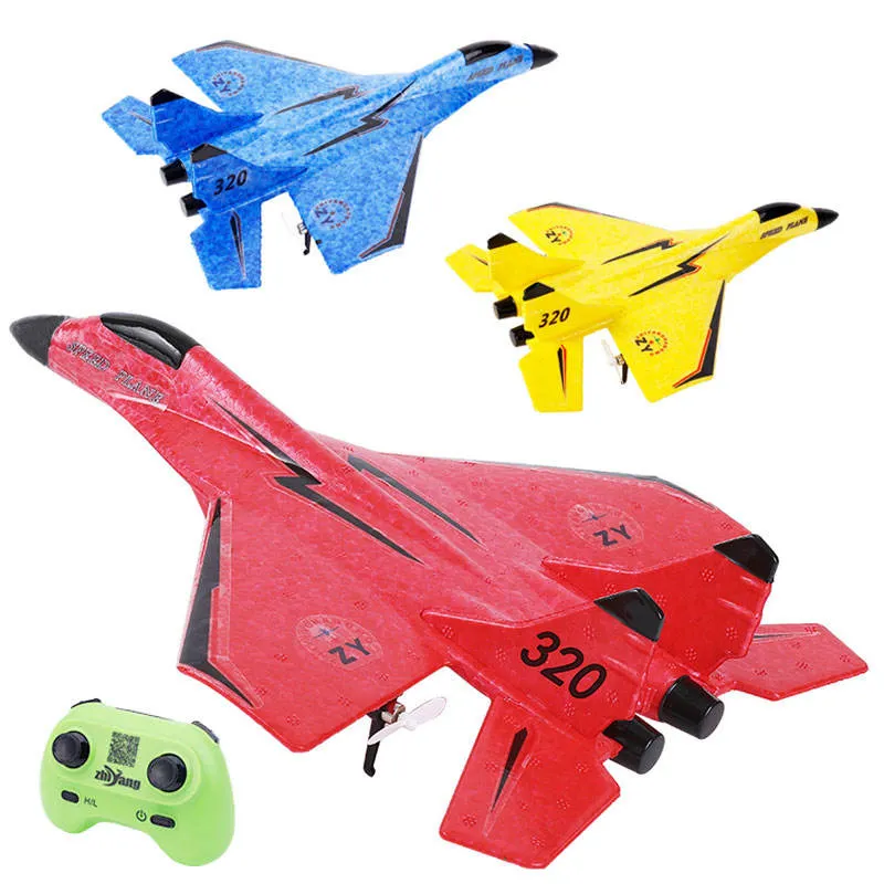 Avión a Control remoto de espuma EPP ecológico para niños, juguete de avión a Control remoto anticaída, 2,4G Hz