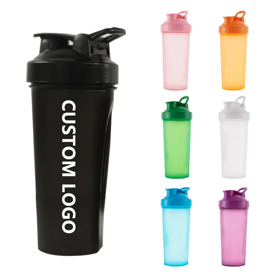 Produk ramah lingkungan 2023 Blender portabel bubuk Protein Logo kustom botol air pengocok Gym Label pribadi