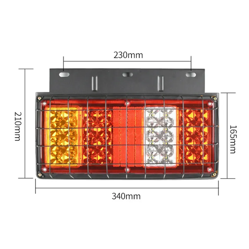 Accessoires automobiles Éclairage supplémentaire 12v24vled Signal de conduite de sécurité Voyant d'avertissement Jaune et rouge Feux arrière latéraux de camion