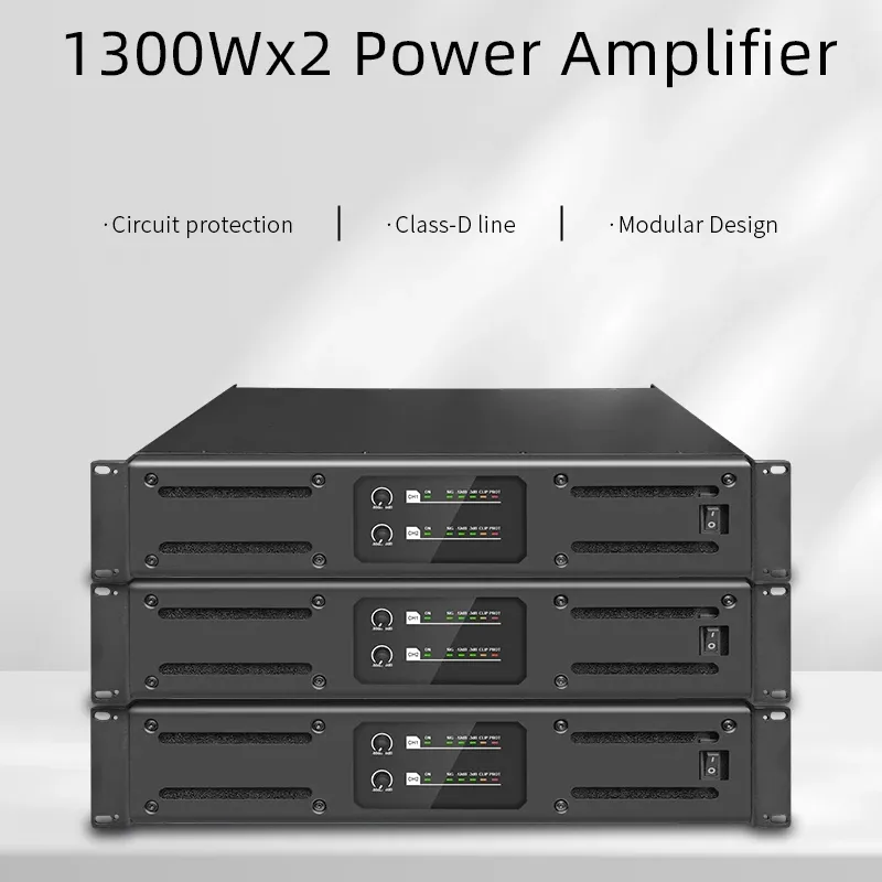 TX6000 1300 Wx2 2 canais de fábrica atacado profissional de áudio de alta potência 2U dsp amplificador digital subwoofer classe D