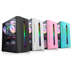 Gaming Computer RGB <strong>Pc</strong> <strong>Cases</strong> Customize Logo Atx <strong>Pc</strong> <strong>case</strong> with Glass Side Panel - Product Image 1