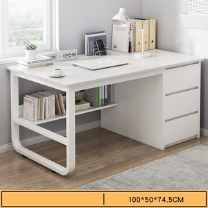 Mesa de ordenador con cajones, escritorio de Juegos de oficina simple moderno escritorio blanco para dormitorio Escritorio de oficina en casa para espacio pequeño - Product Image 2