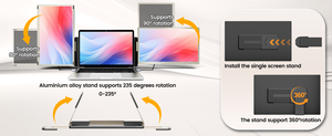 OEM Laptop Screen Extender S6 15,6 "Portable Triple Monitor Win Mac System con 1080P IPS FHD 1080P para monitores portátiles - Product Image 4