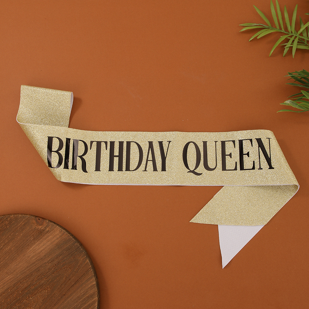 Golden Black Birthday Queen