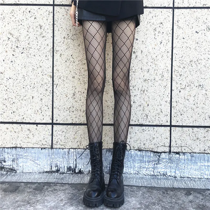 ファッション夏カスタム卸売女性セクシーな黒のロングストッキングタイツフィッシュネットパンスト