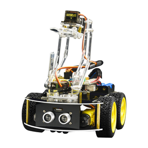 Braccio Robot meccanico multifunzione 4WD 2 in 1 + kit auto robot intelligente per giocattoli radiocomandati con stelo Arduino