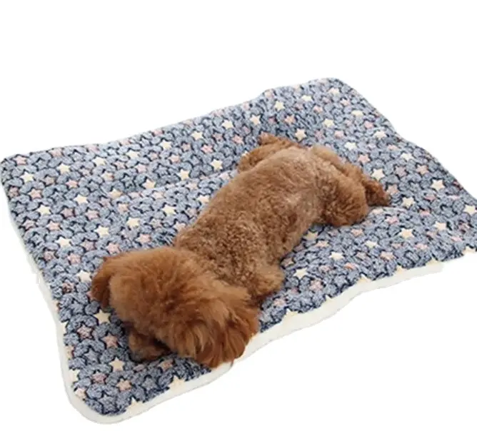 Thickened Pet Soft Fleece Pad Blanket Bed Mat For Puppy Dog Cat Sofa Cushion Home Washable Rug Keep Warm S/M/L/XL/XXL/XXXL